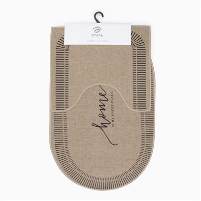 Набор ковриков для ванной Этель "Happy place" 2 шт, 48х78 см, 40х45 см