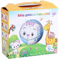 31436 Детский набор 3пр "Котенок" LR (х12)