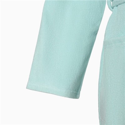 Халат махровый Экономь и Я женский, размер 46-48 цвет нежно-бирюзовый, 100% хлопок, 320 г/м²