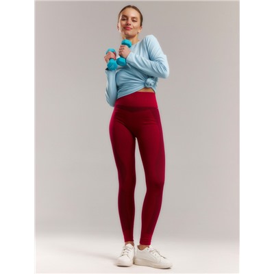 Легинсы спортивные женские MINAKU: SPORTLY, красные, размер 42-44
