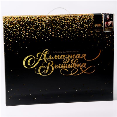 Алмазная вышивка полное заполнение «Красная роза», на раме, 40×50 см