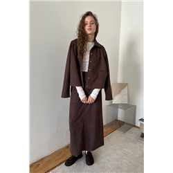 Жакет эко-замша  BASE101/02/Коричневый