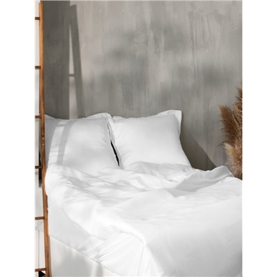 Пододеяльник 2-спальный SL Home Tencel, 180×220 см, белый, тенсель