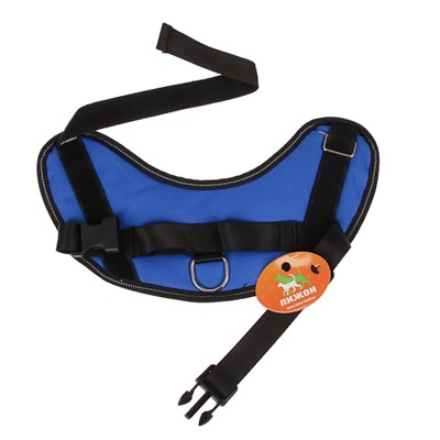 Шлейка К9 мягкая светоотражающая, размер L, ОГ 68-80 см, вес 17.5-32.5 см, синяя