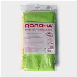 Салфетка универсальная Доляна «Промо», 180 г/м², 10 шт, 30×30 см, микрофибра, ультразвуковая обработка края, МИКС