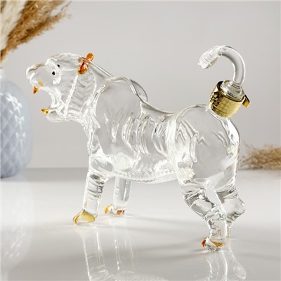 Штоф «Тигр», 500 мл, 30×7×17 см, стекло, прозрачный