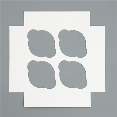 Коробка для капкейков складная с двусторонним нанесением «Новогодняя посылка», 16×16×10 см