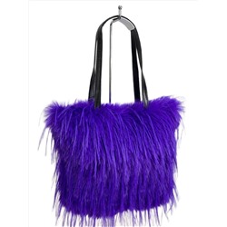 Женская сумка из искусственного меха, цвет фиолетовый
