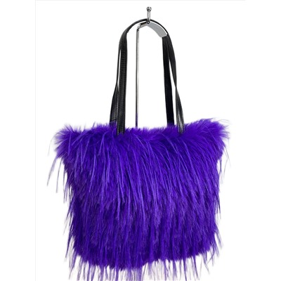 Женская сумка из искусственного меха, цвет фиолетовый
