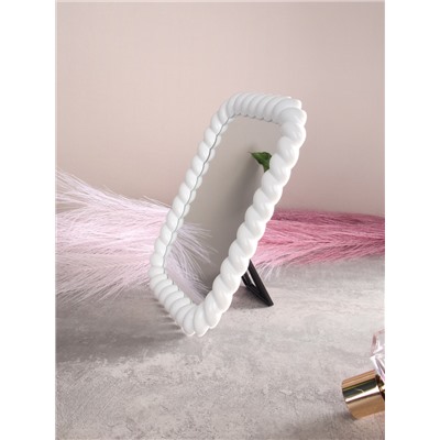 Зеркало настольное 17х22 см / 2365 /уп 72/ пластик (Белый)