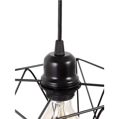 Светильник подвесной 1117/1, E27, 40 Вт, 22.5×70 см, чёрный