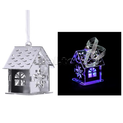 Электрогирлянда светящаяся "Домик" (6.5*5см) серебро