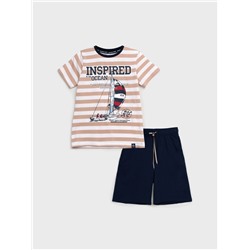 Комплект трикотажный для мальчиков: фуфайка (футболка), шорты