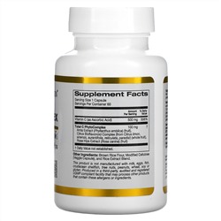 California Gold Nutrition, Total C, комплекс с витамином C и Capros, цитрусовыми биофлавоноидами и шиповником, 500 мг, 60 растительных капсул