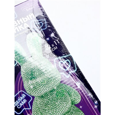 УЦЕНКА Алмазная мозаика на фигурке «Зайка», зелёная