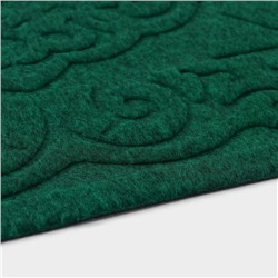 Коврик влаговпитывающий придверный без окантовки Доляна «Восточная сказка», 40×60 см, зелёный