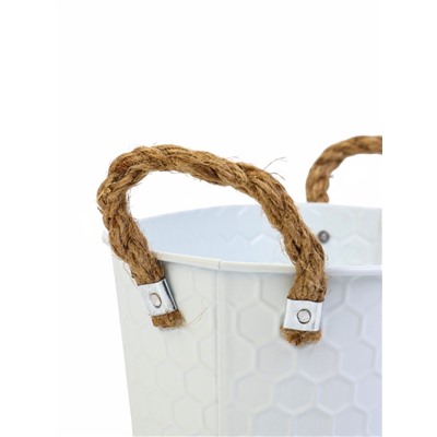 Кашпо «Финелла», 20×14×10 см, белое