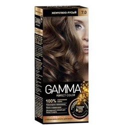 Gamma Perfect Color Стойкая Крем-Краска для волос тон 7.0 Жемчужно-русый с окислителем кремом 6% 50 мл