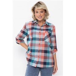 Рубашка Аланта НЬЮ (зелено-оранжевая) Б14038-18М