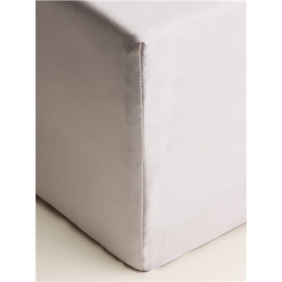 Простыня на резинке 2-спальная SL Home Tencel, 160×200+30 см, светло-серая, тенсель