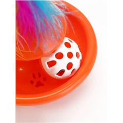 Игрушка-неваляшка с пером 12.3×6 см, Микс цветов