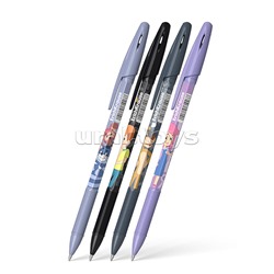 Набор из 4 ручек шариковых Stick&Grip Простоквашино 0.7, цвет чернил синий