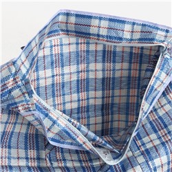 Сумка хозяйственная на молнии, 47 л, 60×13×60 см, синяя/белая