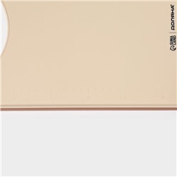 Доска разделочная с точильным камнем Доляна, 29.7×22.3×0.8 см, пластик, бежевая