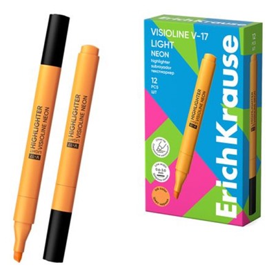 Текстовыделитель Visioline V-17 light Neon оранжевый 63559 ErichKrause