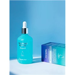 FARMSTAY - СЫВОРОТКА ДЛЯ ЛИЦА С ГИАЛУРОНОВОЙ КИСЛОТОЙ HYALURONIC ACID 100 AMPOULE, 100 ML