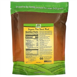 Now Foods, Real Food, Organic Flax Seed Meal, 1.4 lbs (624 g)