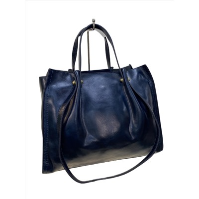 Женская сумка из натуральной кожи, цвет синий