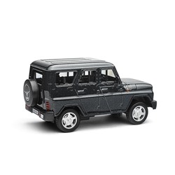 Машина металл UAZ Хантер 10,5 см, инерция, темно-серый, коробка