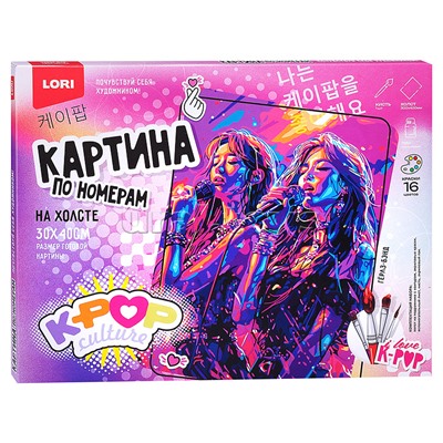 Картина по номерам холст на подрамнике 30*40 см K-POP "Гёрлз-бэнд"