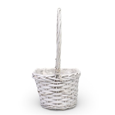 Корзина плетёная для хранения, ива, белая, набор 2 шт.