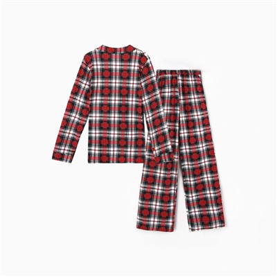 Пижама новогодняя женская (рубашка, брюки) KAFTAN Christmas time, размер 48-50