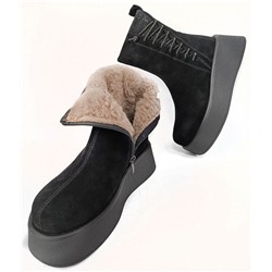 H609M-L951-2T черн кожа Ботинки зима женские (38-41)/4