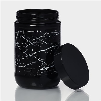 Банка для сыпучих «Марбл», 660 мл, стекло