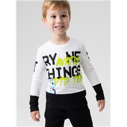 Фуфайка трикотажная для мальчиков (футболка с длинными рукавами)