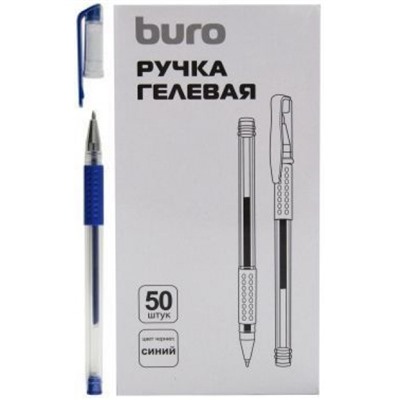 Ручка гелевая 0.5 мм "Urgent" синяя, с грипом (1526286) BURO