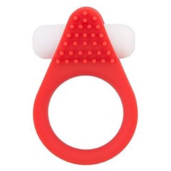 Красное эрекционное кольцо LIT-UP SILICONE STIMU RING 1 RED
