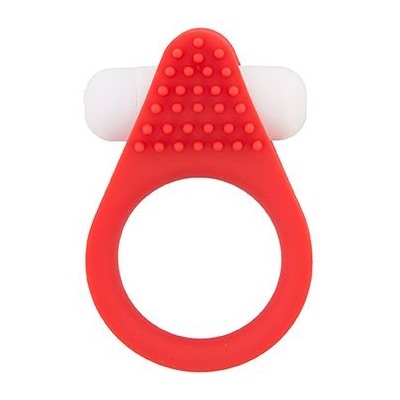 Красное эрекционное кольцо LIT-UP SILICONE STIMU RING 1 RED