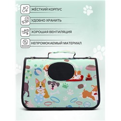 Сумка - переноска для животных«Верный друг», каркасная, размер S, 37.5×17×22 см