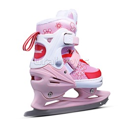 Коньки (размер S31-34) красно-розовые