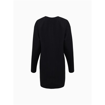 Платье оверсайз миди женское MINAKU: Modern classic, темно-синее, размер 48