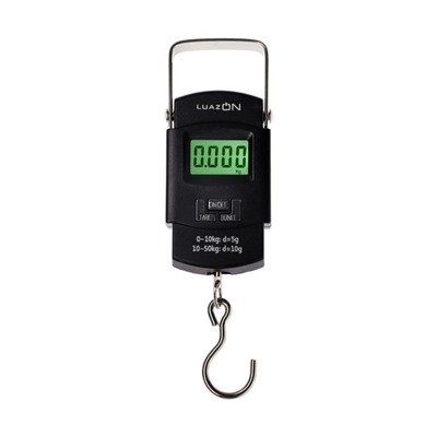 Весы-безмен Luazon LV-505, электронные, до 50 кг, точность до 10 г, подсветка, чёрные
