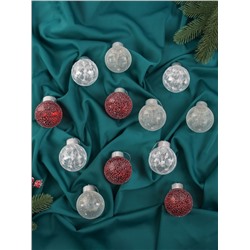 Ёлочные игрушки «Калейдоскоп», шары новогодние, d=6 см, набор 12 шт., МИКС