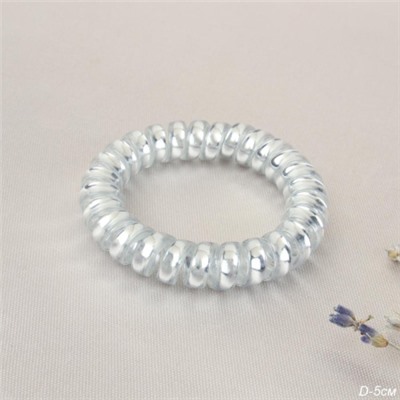 Резинка-пружинка для волос / NSAF-14S /уп 100/жемчужный