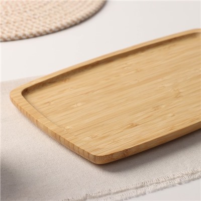 Блюдо для подачи Доляна Striata, 30×18 см, бамбук
