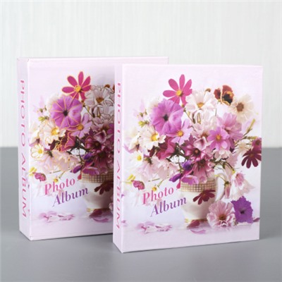 Фотоальбом 40 фото 10х15 Цветы / 9528 /уп 72/ (персиковый)